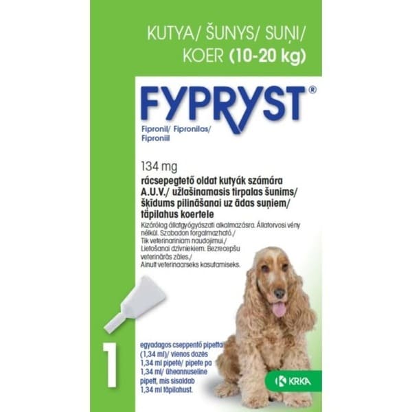 Fypryst pretblusu pilieni suņiem 10–20 kg 134 mg N1